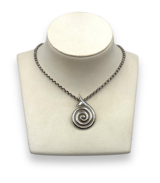 Silver Spiral design pendant