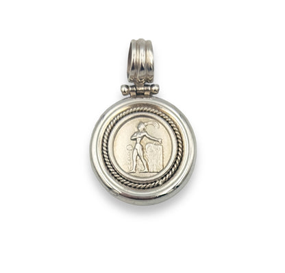 Silver Minoan Prince of the lilies pendant