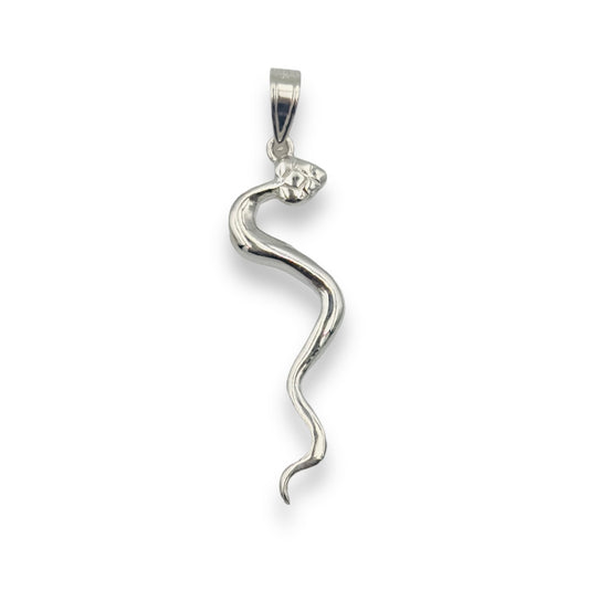 Silver minimal Snake design pendant