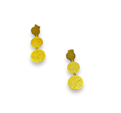 Silver Disc of Phaistos earrings