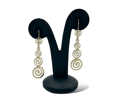 Silver Spiral design earrings