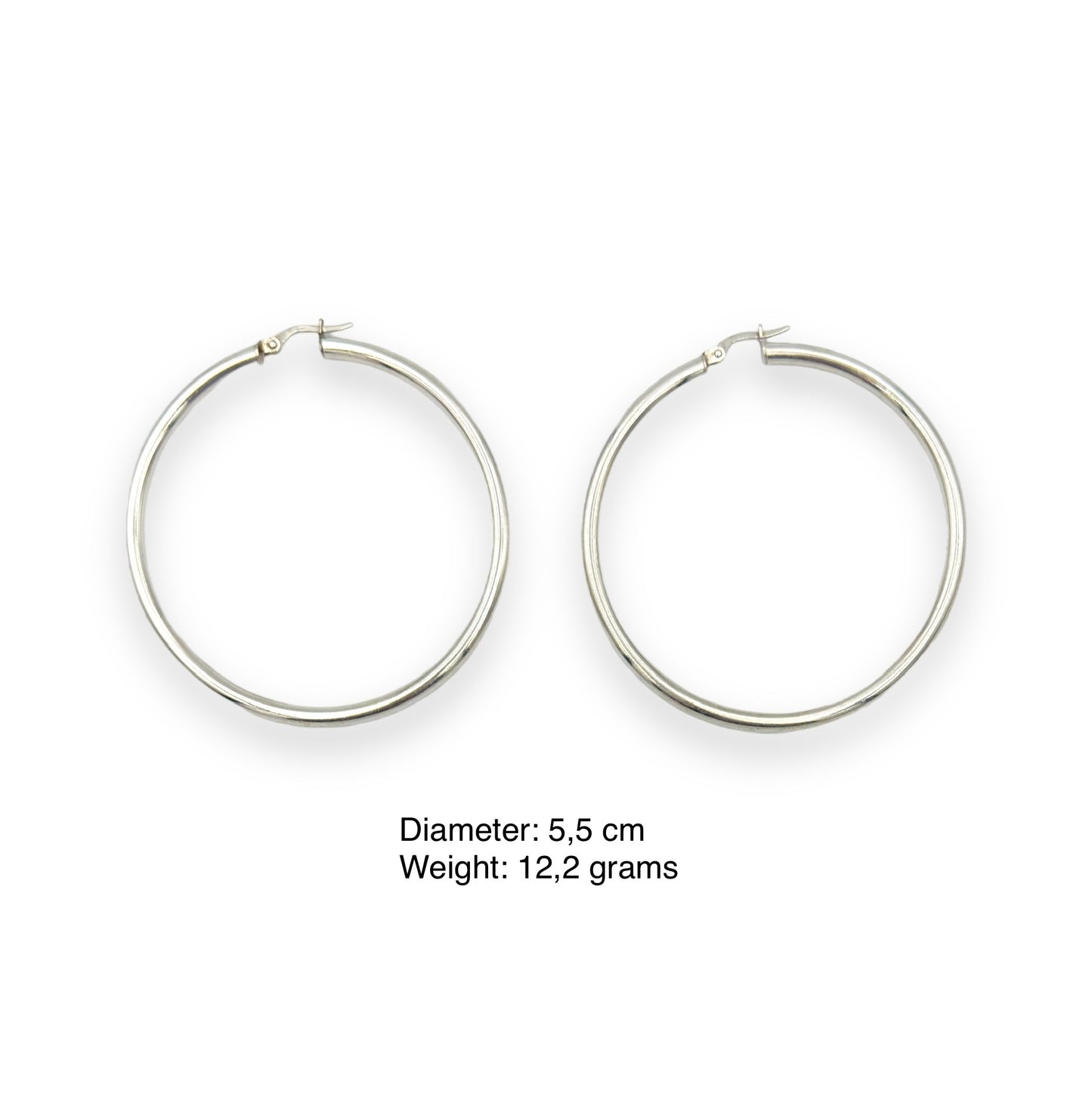 Silver hoop earrings