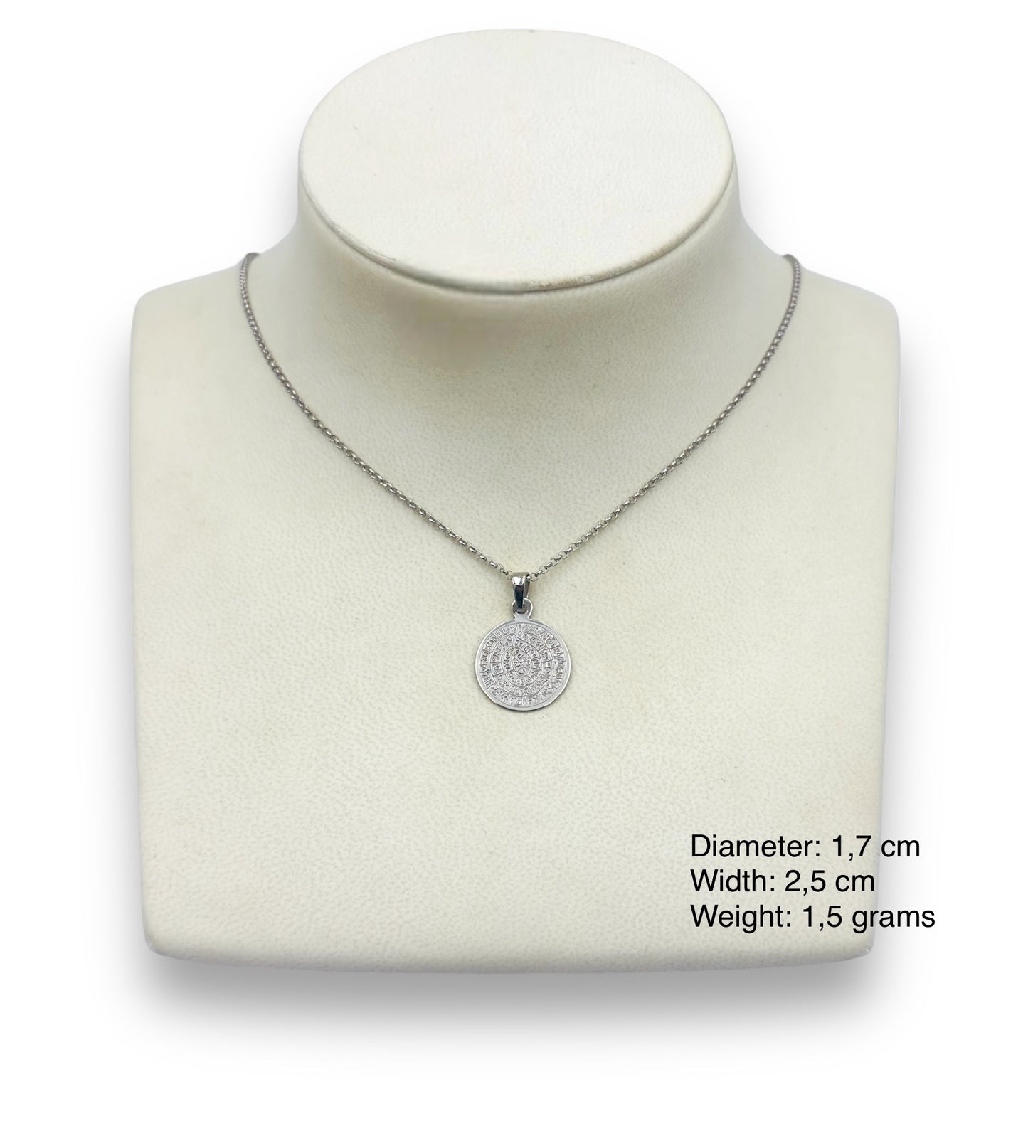 Silver Disc of Phaistos pendant