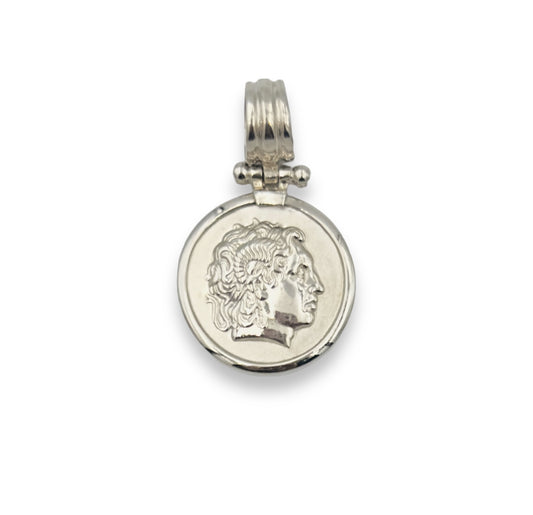 Silver double-sided Alexander the Great and Athena pendant