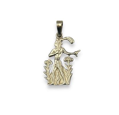 Silver Minoan Prince of the lilies pendant