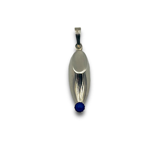 Silver Greek Tsarouchi with Lapis Lazuli stone