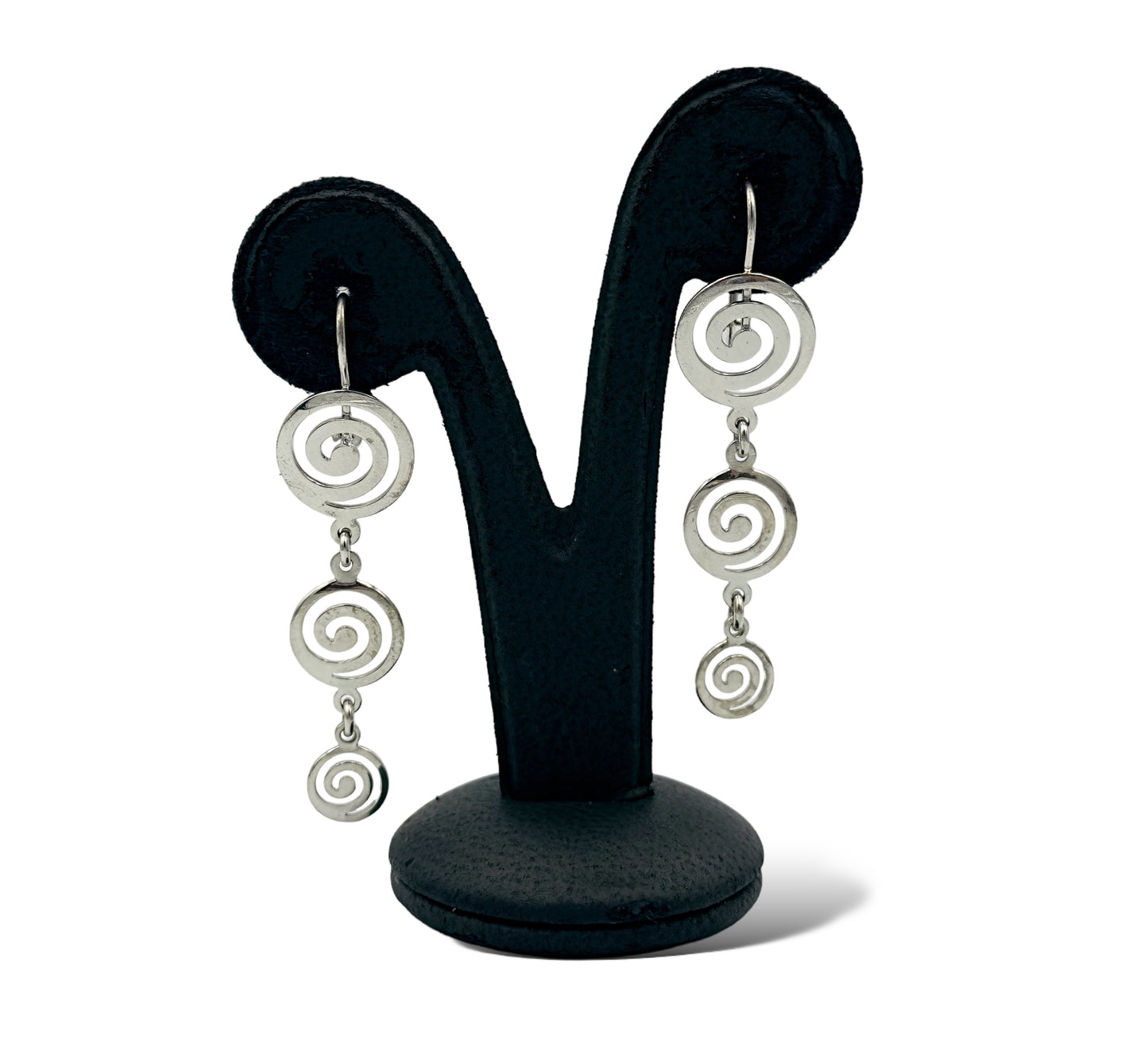 Silver Spiral design earrings