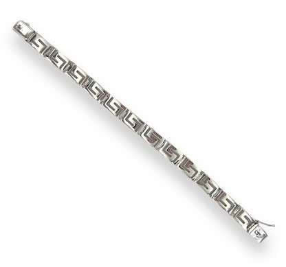 Silver Meander design bracelet