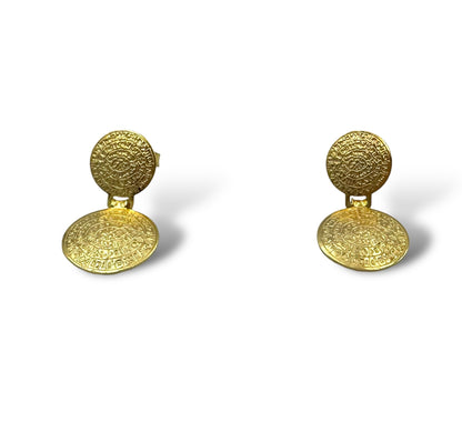 Silver Disc of Phaistos earrings