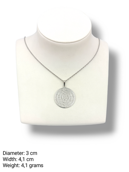 Silver Disc of Phaistos pendant