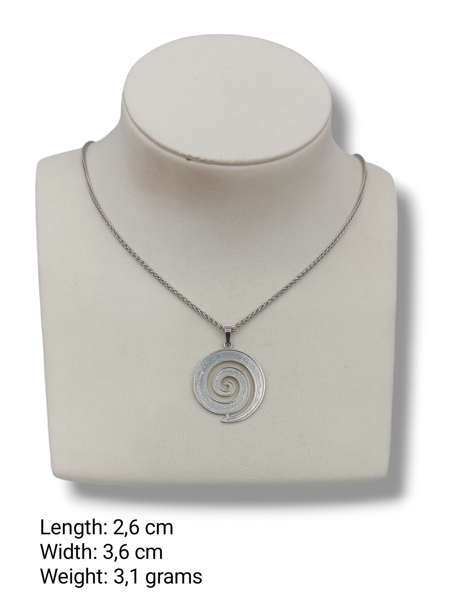 Silver Spiral design pendant