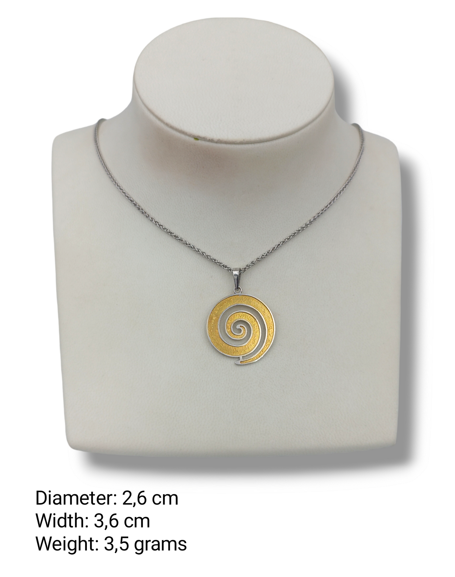 Silver Spiral design pendant