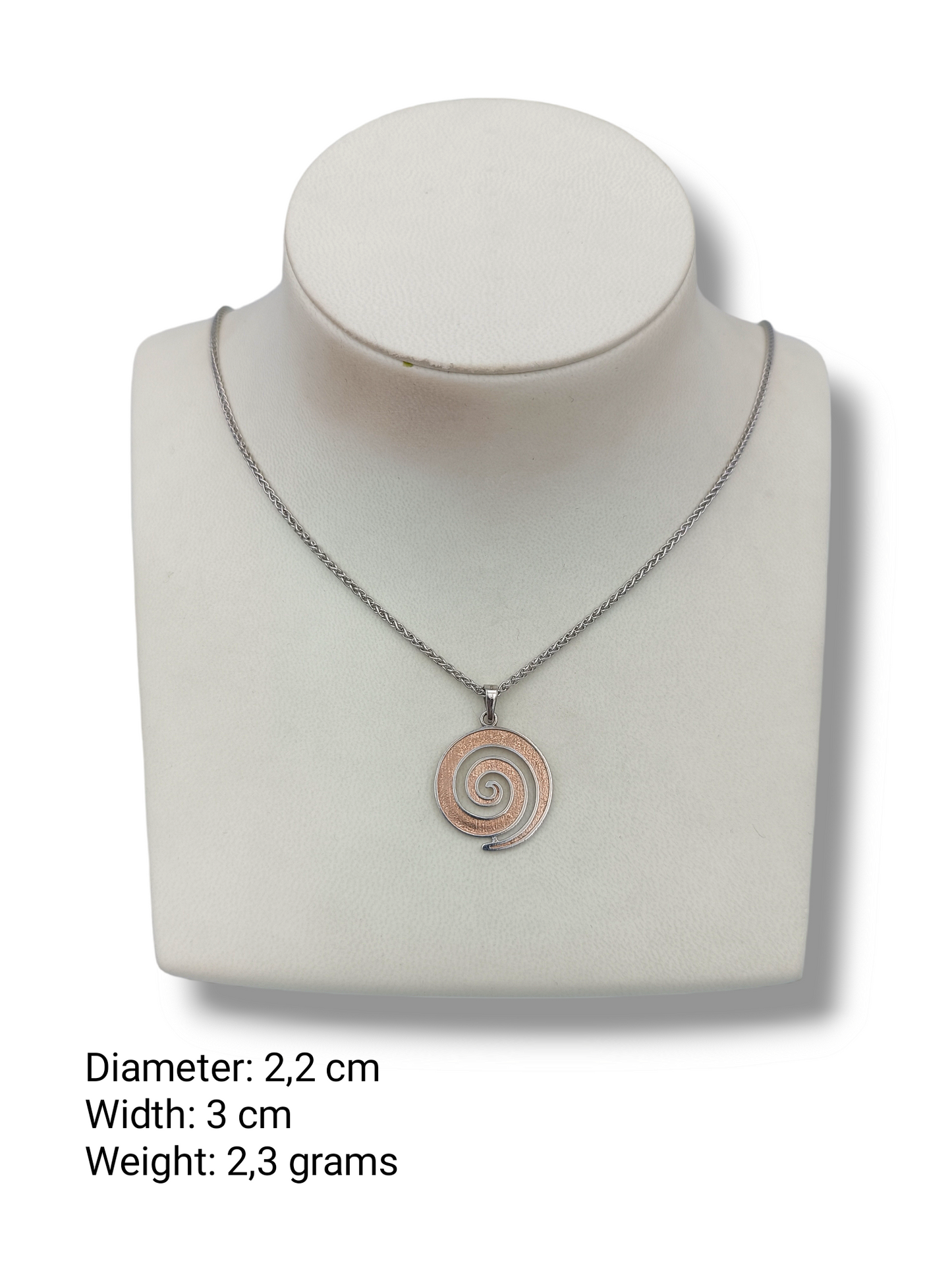 Silver Spiral design pendant