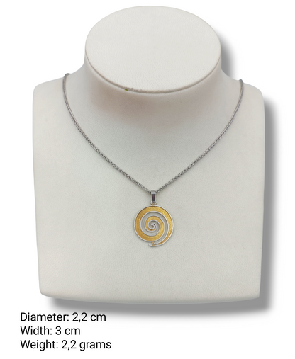 Silver Spiral design pendant