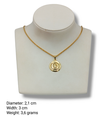 Gold Spiral design pendant
